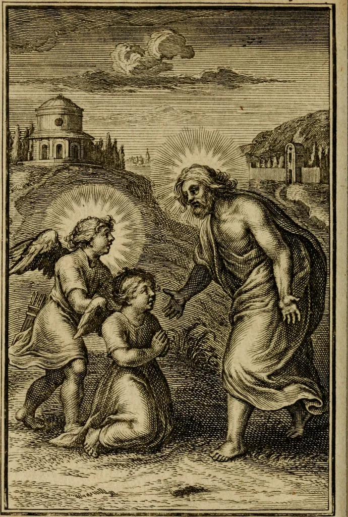 An illustration from De godlievende ziel vertoont in zinnebeelden, 1737, leaf 177