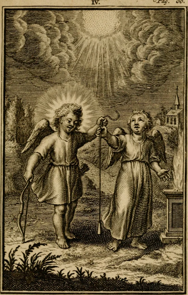 An illustration from De godlievende ziel vertoont in zinnebeelden, 1737, leaf 180