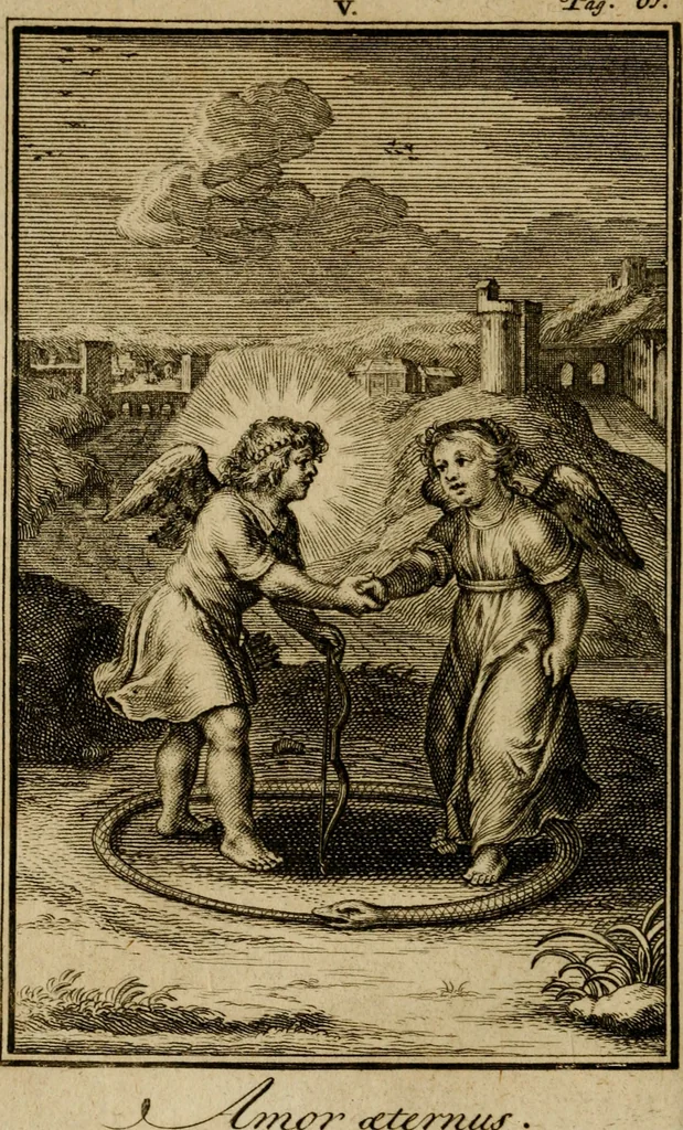 An illustration from De godlievende ziel vertoont in zinnebeelden, 1737, leaf 183