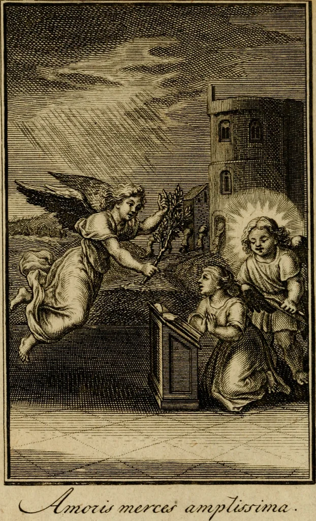 An illustration from De godlievende ziel vertoont in zinnebeelden, 1737, leaf 189