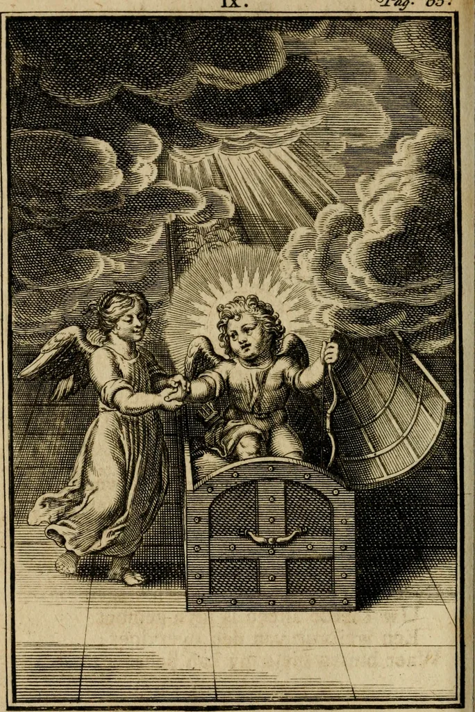 An illustration from De godlievende ziel vertoont in zinnebeelden, 1737, leaf 195