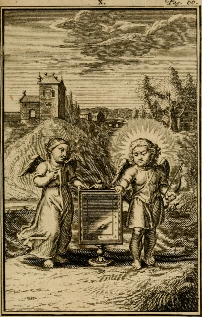 An illustration from De godlievende ziel vertoont in zinnebeelden, 1737, leaf 198