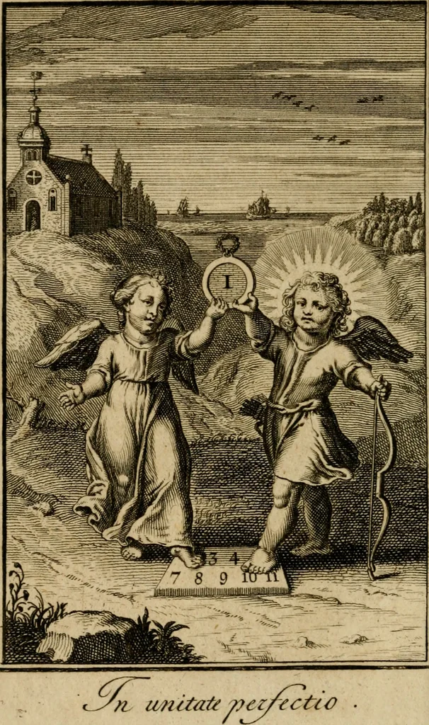 An illustration from De godlievende ziel vertoont in zinnebeelden, 1737, leaf 201