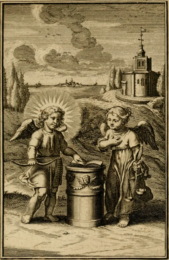 An illustration from De godlievende ziel vertoont in zinnebeelden, 1737, leaf 210