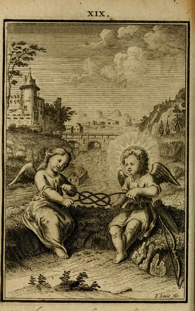 An illustration from De godlievende ziel vertoont in zinnebeelden, 1737, leaf 225
