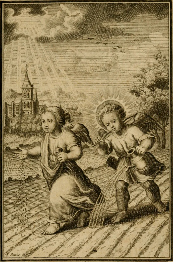 An illustration from De godlievende ziel vertoont in zinnebeelden, 1737, leaf 234