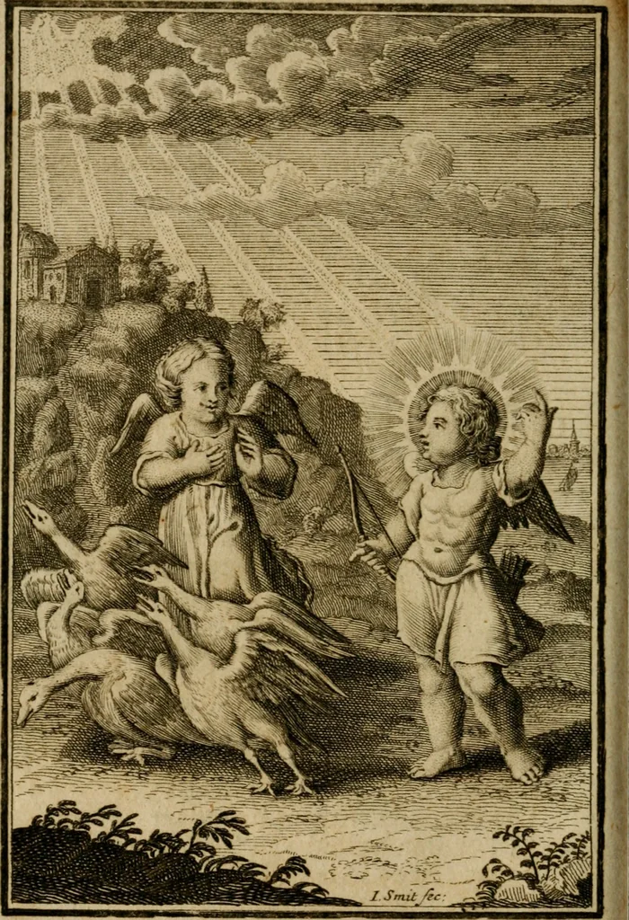 An illustration from De godlievende ziel vertoont in zinnebeelden, 1737, leaf 237