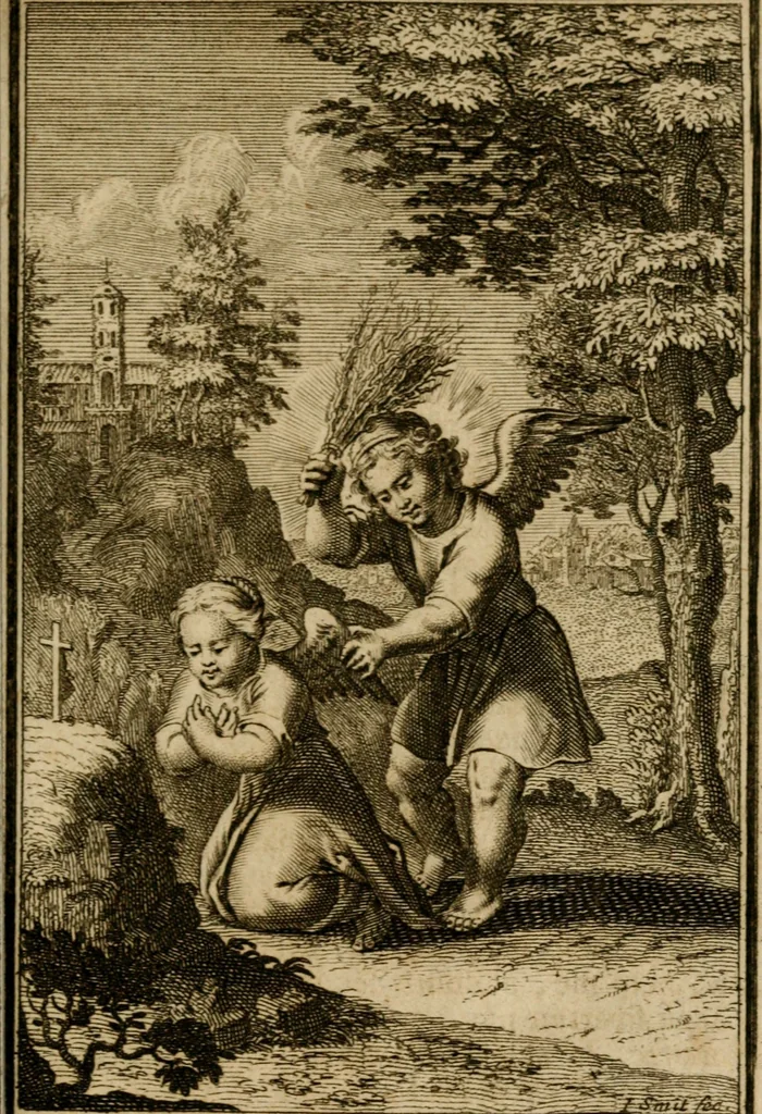 An illustration from De godlievende ziel vertoont in zinnebeelden, 1737, leaf 252
