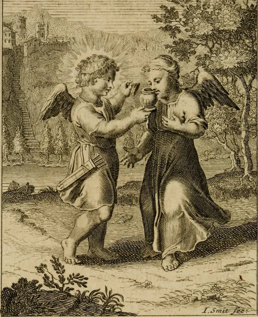 An illustration from De godlievende ziel vertoont in zinnebeelden, 1737, leaf 279