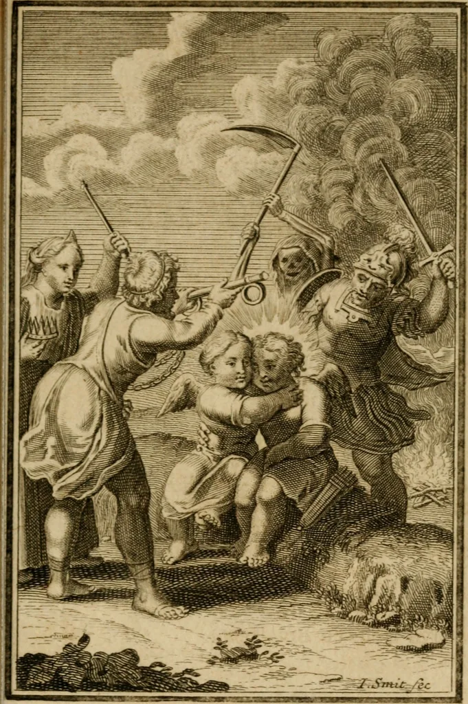 An illustration from De godlievende ziel vertoont in zinnebeelden, 1737, leaf 282