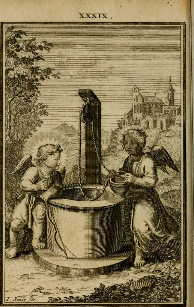 An illustration from De godlievende ziel vertoont in zinnebeelden, 1737, leaf 285