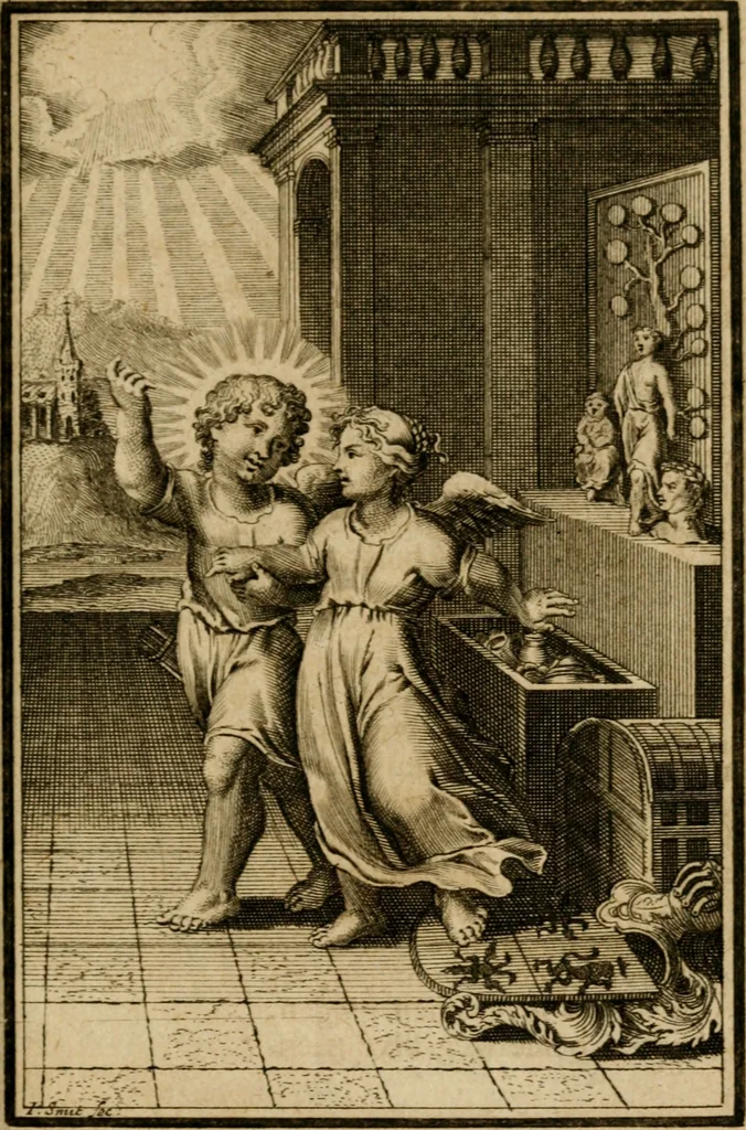 An illustration from De godlievende ziel vertoont in zinnebeelden, 1737, leaf 306