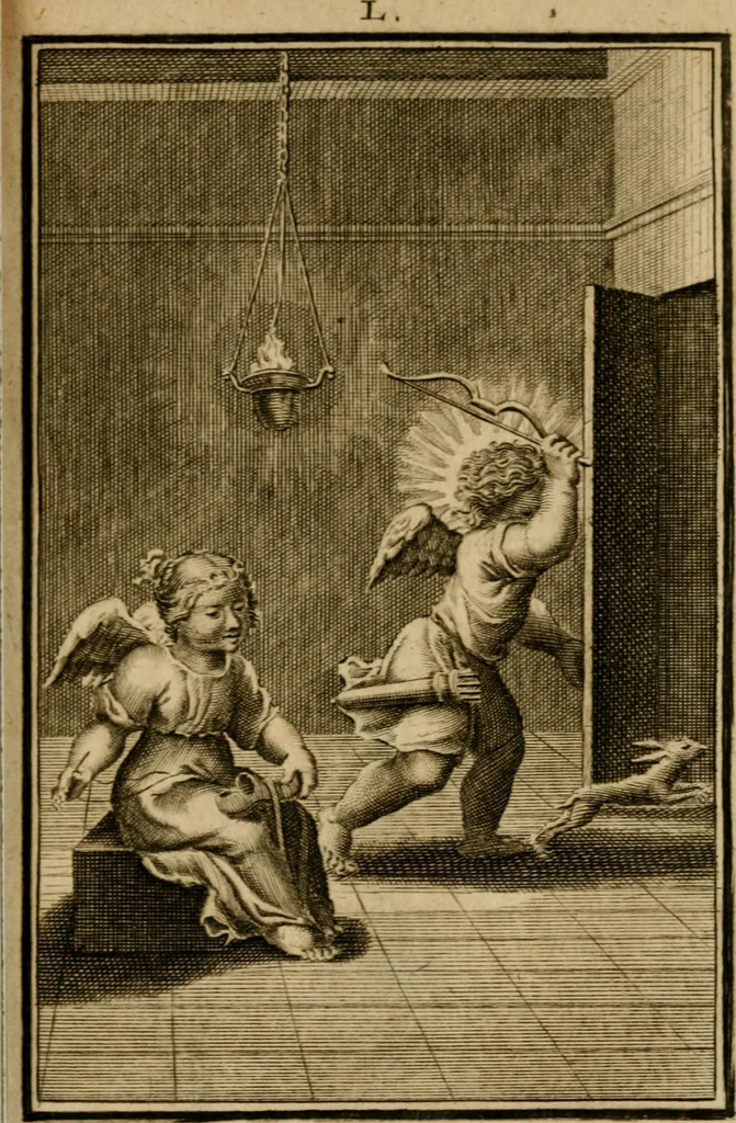 An illustration from De godlievende ziel vertoont in zinnebeelden, 1737, leaf 318