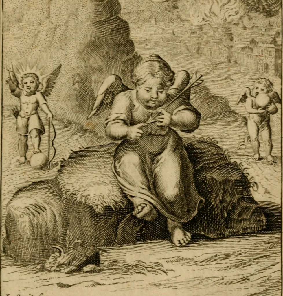 An illustration from De godlievende ziel vertoont in zinnebeelden, 1737, leaf 324