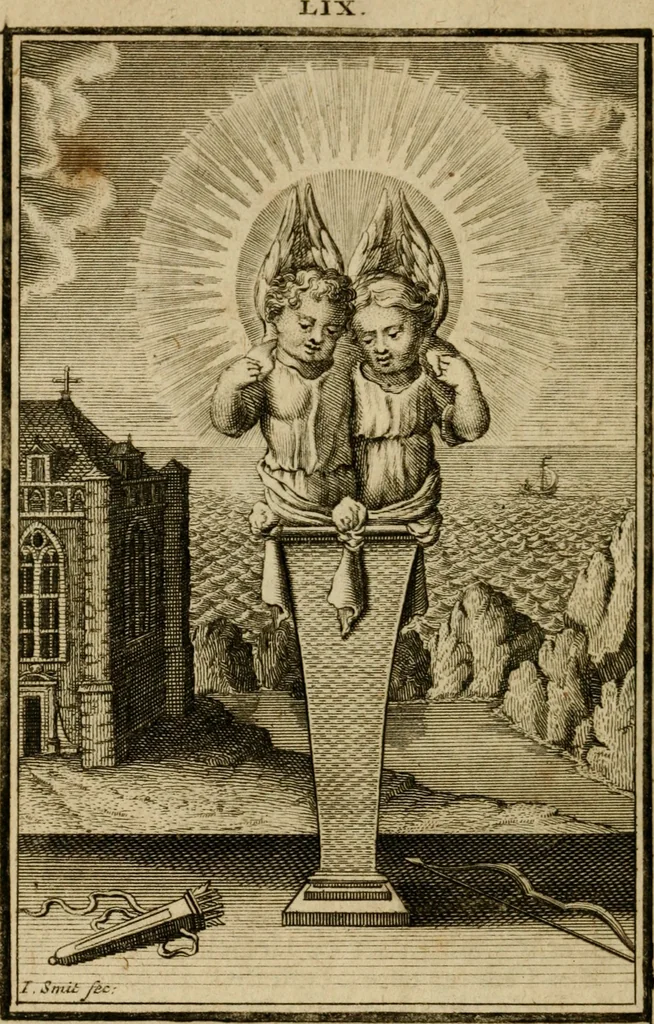 An illustration from De godlievende ziel vertoont in zinnebeelden, 1737, leaf 345