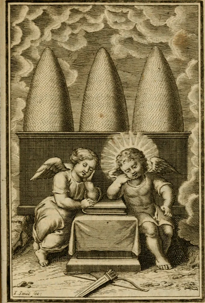 An illustration from De godlievende ziel vertoont in zinnebeelden, 1737, leaf 348