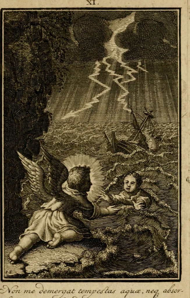 An illustration from De godlievende ziel vertoont in zinnebeelden, 1737, leaf 56