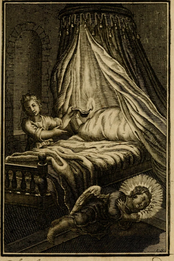 An illustration from De godlievende ziel vertoont in zinnebeelden, 1737, leaf 98