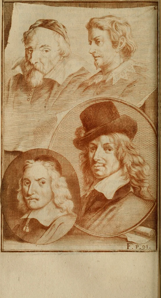 An illustration from De groote schouburgh der Nederlantsche konstschilders en schilderessen : waar van 'er vele met hunne beeltenissen ten tooneel een verschynen, en hun levensgedrag en konstwerken beschreven worden : zynde een vervolg op Het Schilderboek van K. v. Mander, 1718, leaf 125