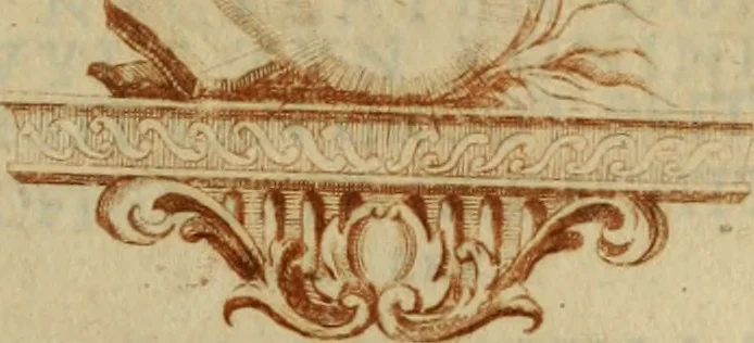 An illustration from De groote schouburgh der Nederlantsche konstschilders en schilderessen : waar van 'er vele met hunne beeltenissen ten tooneel een verschynen, en hun levensgedrag en konstwerken beschreven worden : zynde een vervolg op Het Schilderboek van K. v. Mander, 1718, leaf 14