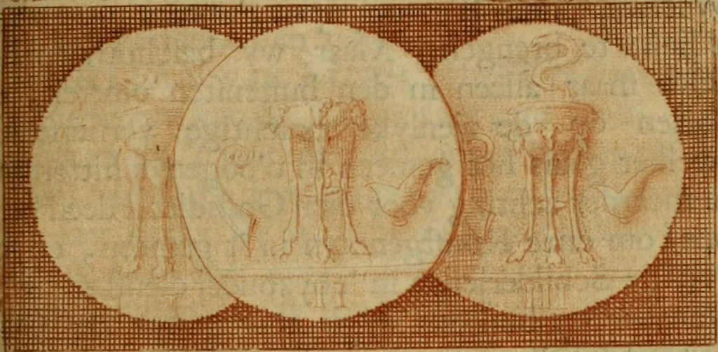 An illustration from De groote schouburgh der Nederlantsche konstschilders en schilderessen : waar van 'er vele met hunne beeltenissen ten tooneel een verschynen, en hun levensgedrag en konstwerken beschreven worden : zynde een vervolg op Het Schilderboek van K. v. Mander, 1718, leaf 182