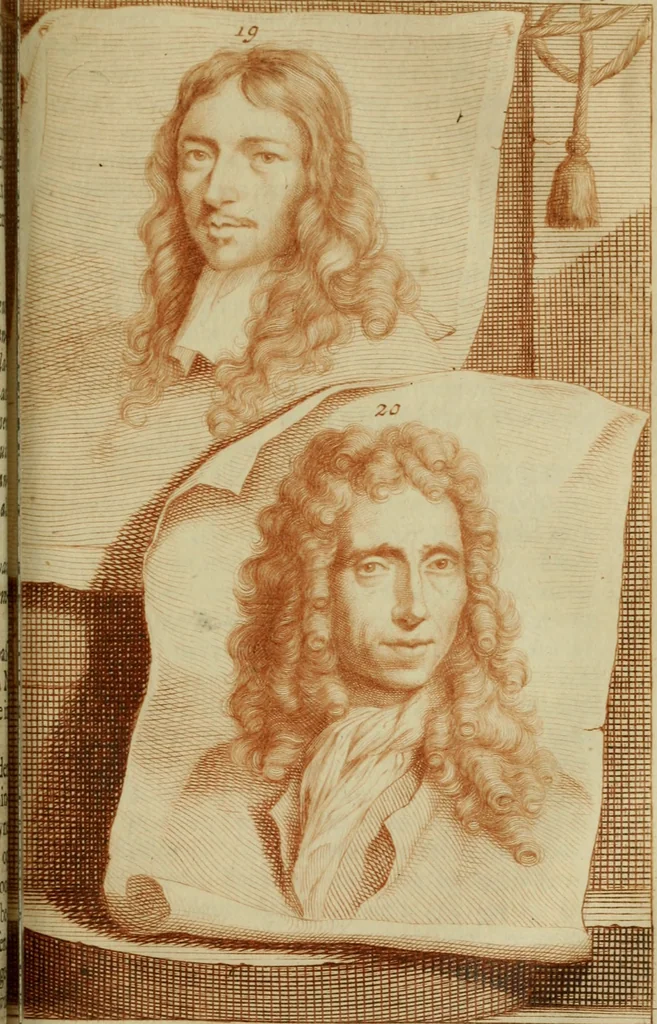 An illustration from De groote schouburgh der Nederlantsche konstschilders en schilderessen : waar van 'er vele met hunne beeltenissen ten tooneel een verschynen, en hun levensgedrag en konstwerken beschreven worden : zynde een vervolg op Het Schilderboek van K. v. Mander, 1718, leaf 238