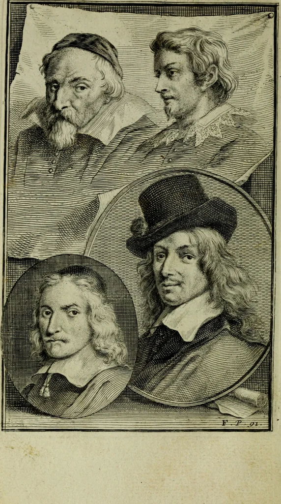 An illustration from De groote schouburgh der Nederlantsche konstschilders en schilderessen : waar van 'er veele met hunne beeltenissen ten tooneel verschynen, en hun levensgedrag en konstwerken beschreven worden : zynde een vervolg op het Schilderboek van K. v. Mander ..., 1753, leaf 117