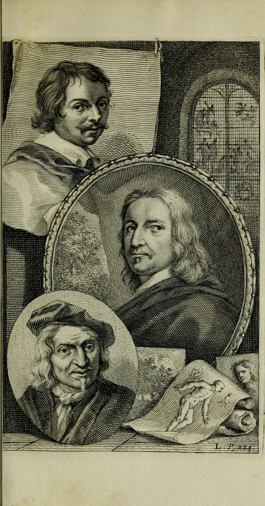 An illustration from De groote schouburgh der Nederlantsche konstschilders en schilderessen : waar van 'er veele met hunne beeltenissen ten tooneel verschynen, en hun levensgedrag en konstwerken beschreven worden : zynde een vervolg op het Schilderboek van K. v. Mander ..., 1753, leaf 262
