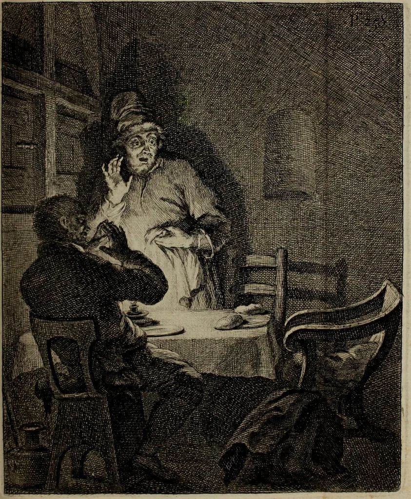 An illustration from De groote schouburgh der Nederlantsche konstschilders en schilderessen : waar van 'er veele met hunne beeltenissen ten tooneel verschynen, en hun levensgedrag en konstwerken beschreven worden : zynde een vervolg op het Schilderboek van K. v. Mander ..., 1753, leaf 298