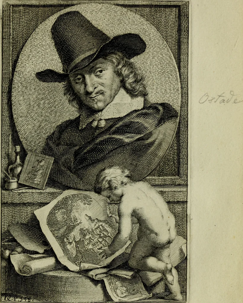An illustration from De groote schouburgh der Nederlantsche konstschilders en schilderessen : waar van 'er veele met hunne beeltenissen ten tooneel verschynen, en hun levensgedrag en konstwerken beschreven worden : zynde een vervolg op het Schilderboek van K. v. Mander ..., 1753, leaf 398