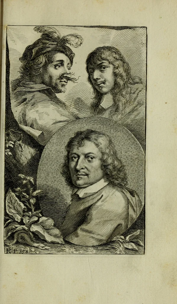 An illustration from De groote schouburgh der Nederlantsche konstschilders en schilderessen : waar van 'er veele met hunne beeltenissen ten tooneel verschynen, en hun levensgedrag en konstwerken beschreven worden : zynde een vervolg op het Schilderboek van K. v. Mander ..., 1753, leaf 410
