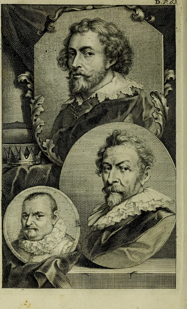 An illustration from De groote schouburgh der Nederlantsche konstschilders en schilderessen : waar van 'er veele met hunne beeltenissen ten tooneel verschynen, en hun levensgedrag en konstwerken beschreven worden : zynde een vervolg op het Schilderboek van K. v. Mander ..., 1753, leaf 85