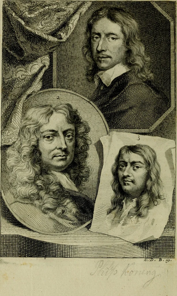 An illustration from De groote schouburgh der Nederlantsche konstschilders en schilderessen : waar van 'er veele met hunne beeltenissen ten tooneel verschynen, en hun levensgedrag en konstwerken beschreven worden : zynde een vervolg op het Schilderboek van K. v. Mander ..., 1753, leaf 25