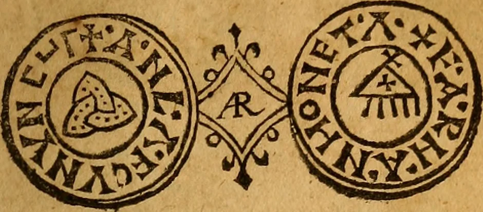 An illustration from De Hibernia & antiquitatibus ejus, disquisitiones, 1658, leaf 172