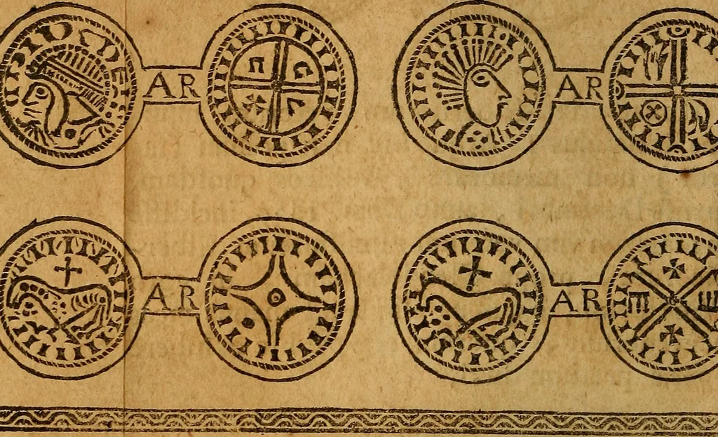 An illustration from De Hibernia & antiquitatibus ejus, disquisitiones, 1658, leaf 173