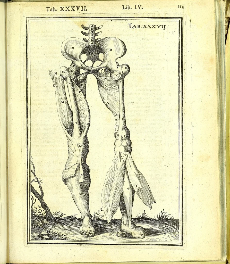 An illustration from De humani corporis fabrica libri decem :, 1632, leaf 553