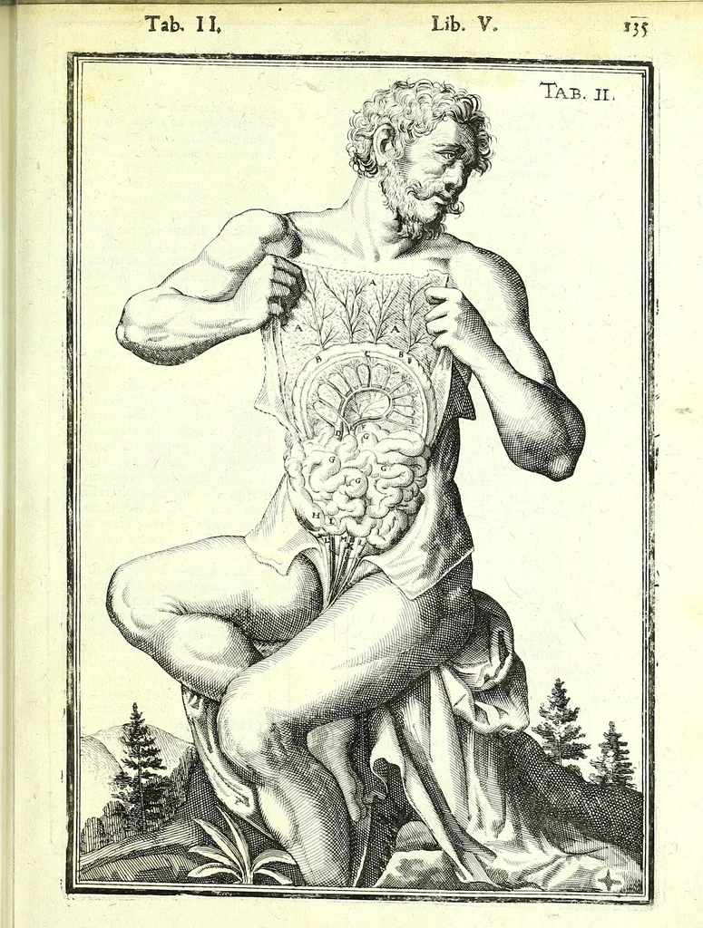 An illustration from De humani corporis fabrica libri decem :, 1632, leaf 569
