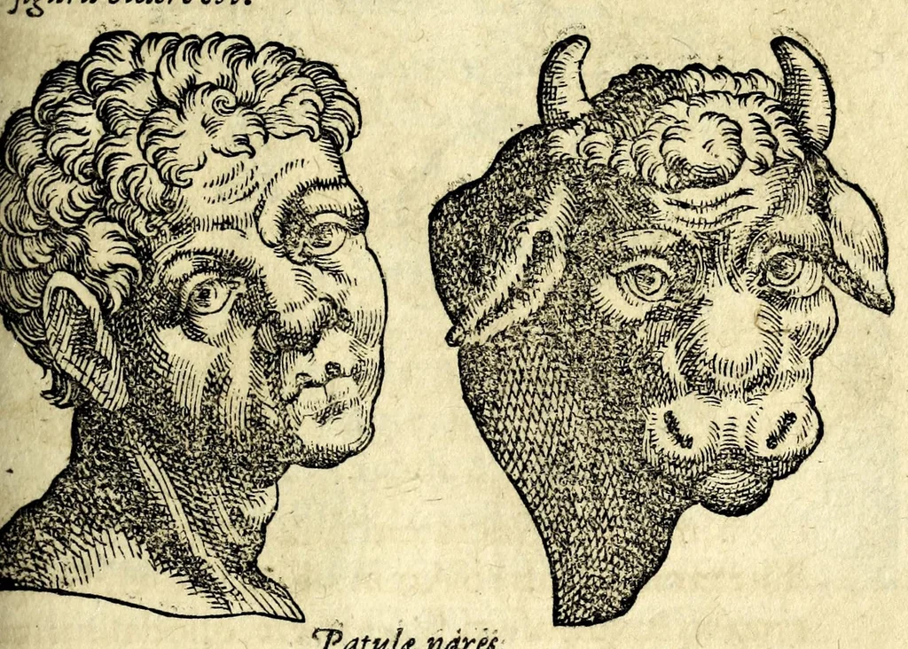 An illustration from De hvmana physiognomonia Ioannis Baptistae Portae Neapolitani libri IIII : qvi ab extimis, quae in hominum corporibus conspiciuntur signis, ita eorum naturas, mores & consilia (egregiis ad viuum expressis iconibvs) demonstrant, vt intimos animi recessus penetrare videantur ... : nunc ab innumeris mendis, quibus passim neapolitana scatebat editio, emendati, primumq[ue] in Germania in lucem editi : cum duplici rerum & verborum indice longe locupletissimo, 1593, leaf 181