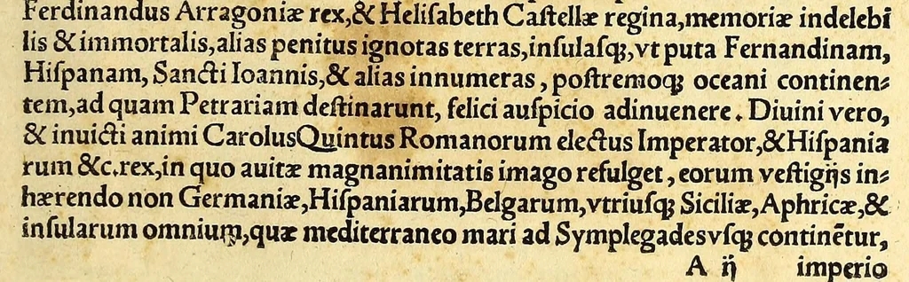 An illustration from De insulis nuper inuentis a Carolo V. Rom. Imperatore ad Clementem VII. Pont. Max. lucidissima Petri Martyris narratio, 1532, leaf 7