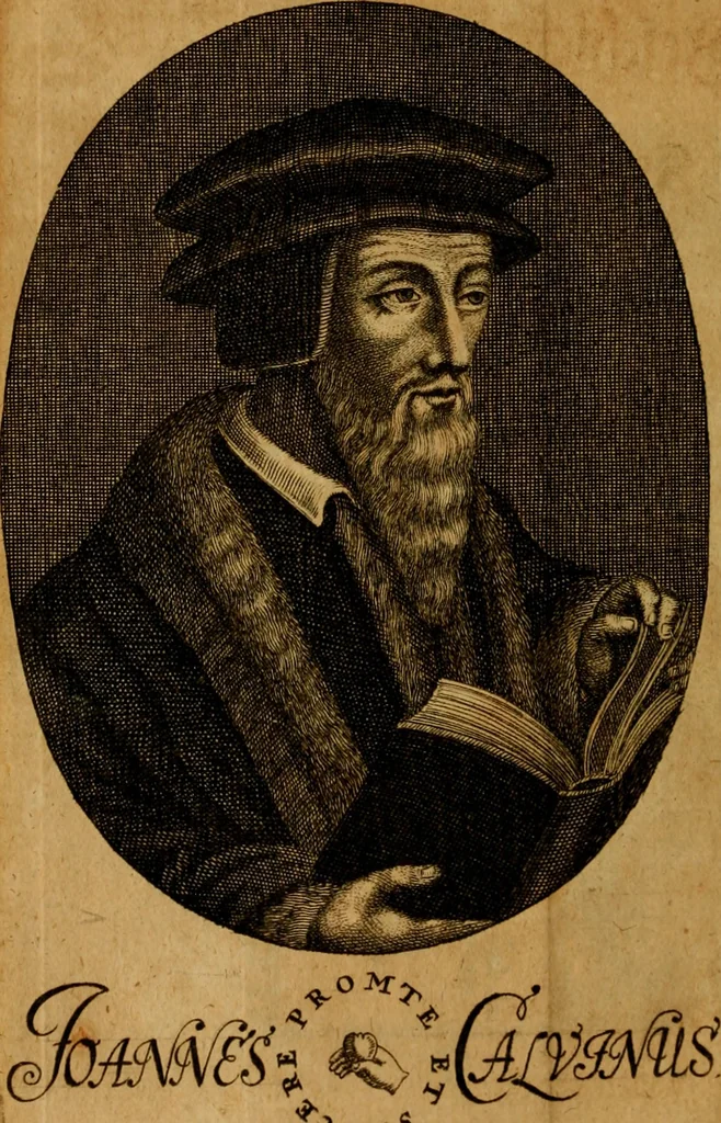 An illustration from De Ioannis Calvini, magni quondam Geneuensium ministri, vita, moribus, rebus gestis, studijs, ac denique morte historia., 1580, leaf 9