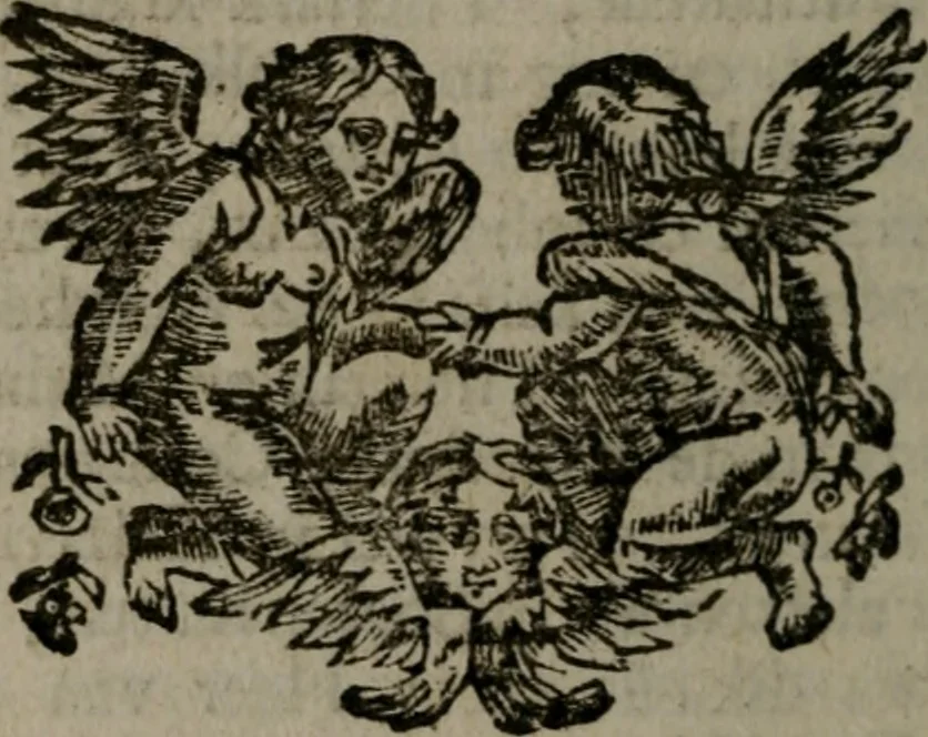 An illustration from De kapelle der dooden, of de algemeene dooden-spiegel. In welken alle menschen, van wat staat of rang zy zyn mogen, zich tot hun nut konnen beschouwen; om indagtig te zyn het memento mori, of gedenkt to sterven .., 1741, leaf 69