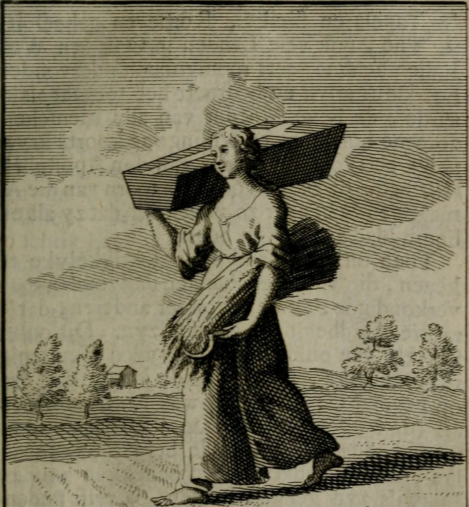 An illustration from De kapelle der dooden, of, De algemeene doodenspiegel : in welken all menschen, van wat staat of rang zy zyn mogen, zich tot hun nut konnen beschouwen : om indagtig ti zyn het memento mori, gedenkt te sterven ..., 1737, leaf 164