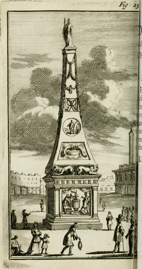 An illustration from De konincklycke triumphe : vertoonende alle de eerpoorten, met desselfs besondere sinne-beelden, en hare beschryvinge, ten getale van in de 60, opgerecht in s' Gravenhage 1691 ter eere van Willem de III koningh van Groot Brittanjen, 1691, leaf 139