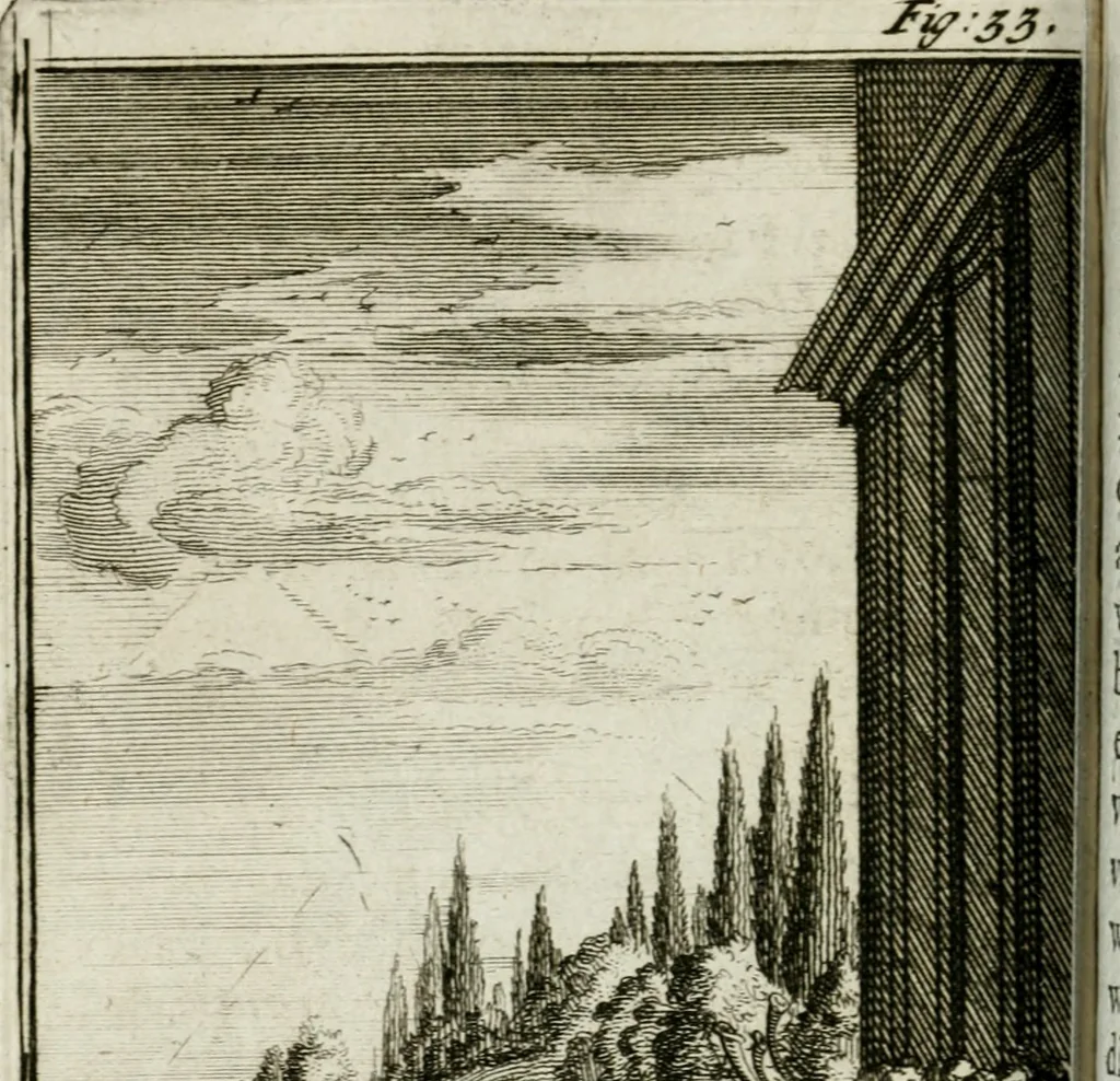 An illustration from De konincklycke triumphe : vertoonende alle de eerpoorten, met desselfs besondere sinne-beelden, en hare beschryvinge, ten getale van in de 60, opgerecht in s' Gravenhage 1691 ter eere van Willem de III koningh van Groot Brittanjen, 1691, leaf 163