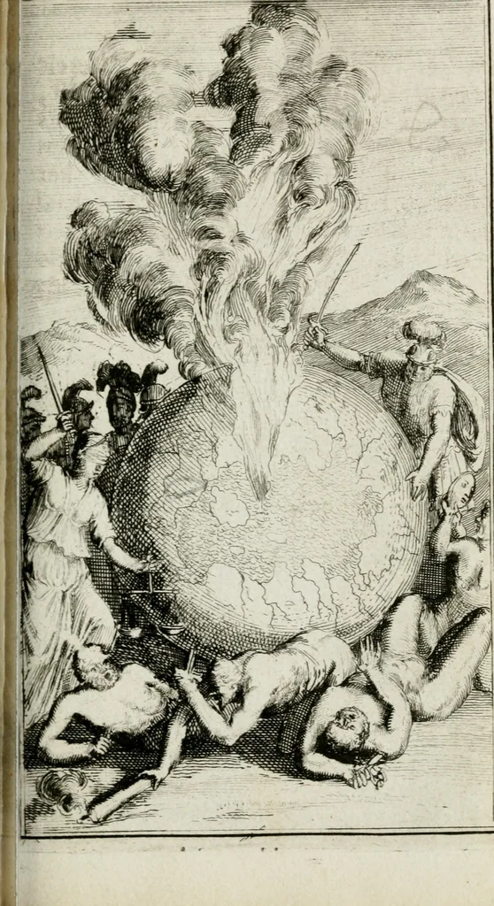 An illustration from De konincklycke triumphe : vertoonende alle de eerpoorten, met desselfs besondere sinne-beelden, en hare beschryvinge, ten getale van in de 60, opgerecht in s' Gravenhage 1691 ter eere van Willem de III koningh van Groot Brittanjen, 1691, leaf 190