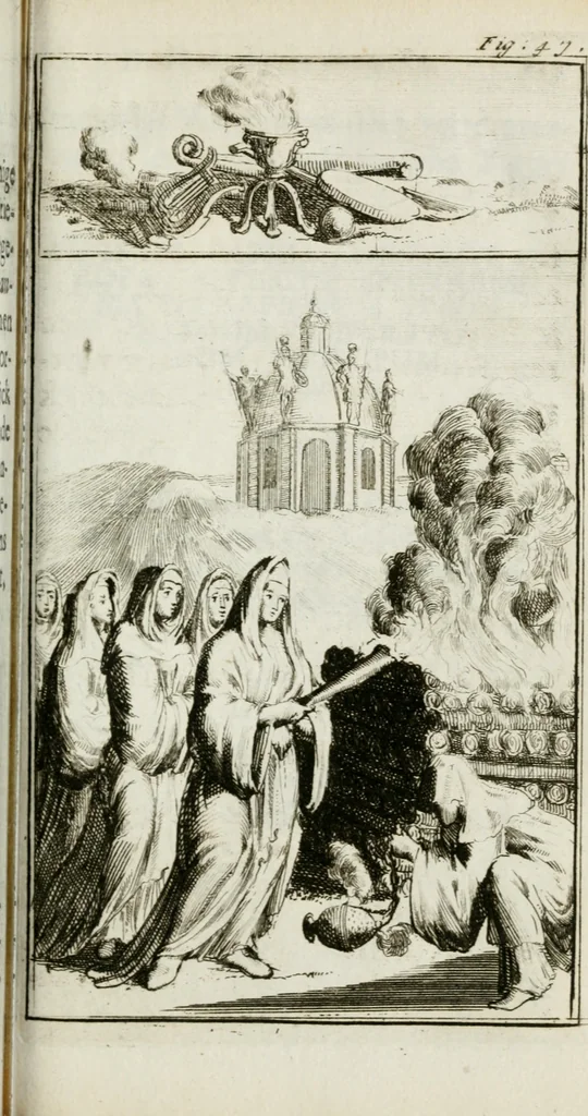 An illustration from De konincklycke triumphe : vertoonende alle de eerpoorten, met desselfs besondere sinne-beelden, en hare beschryvinge, ten getale van in de 60, opgerecht in s' Gravenhage 1691 ter eere van Willem de III koningh van Groot Brittanjen, 1691, leaf 218