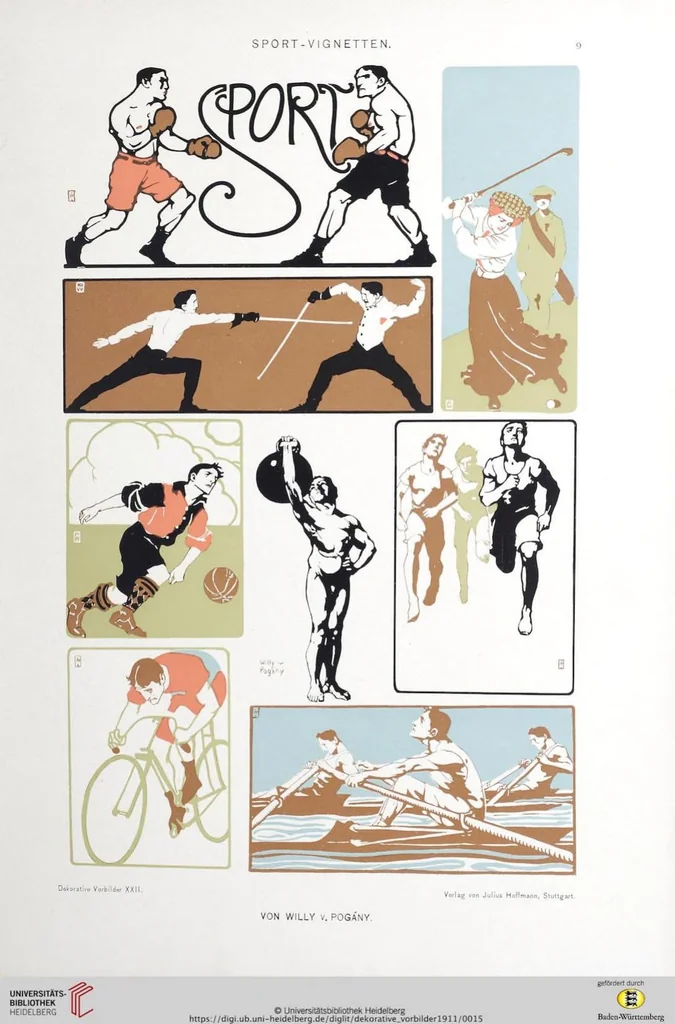 An illustration from 1911 Dekorative Vorbilder: farbige Meisterwerke aus alter und neuer Zeit, 1911, leaf 15