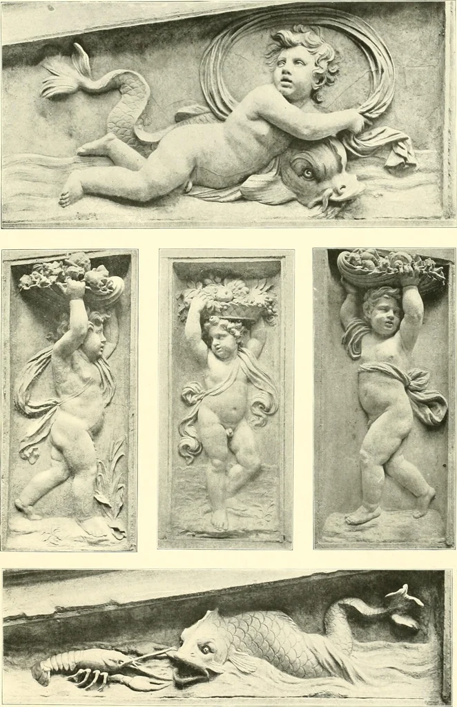 An illustration from Dekorative skvlptvr: figvr, ornament, architektvrplastik avs den havptepochen der kvnst, 1910, leaf 40