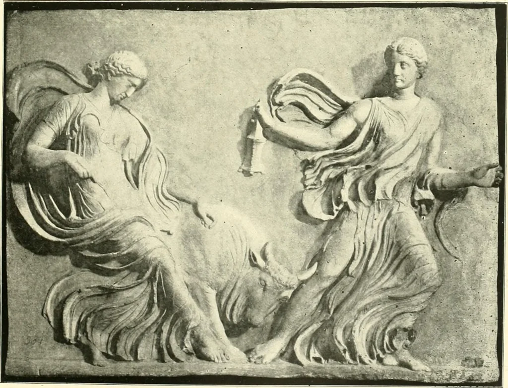 An illustration from Dekorative skvlptvr: figvr, ornament, architektvrplastik avs den havptepochen der kvnst, 1910, leaf 46
