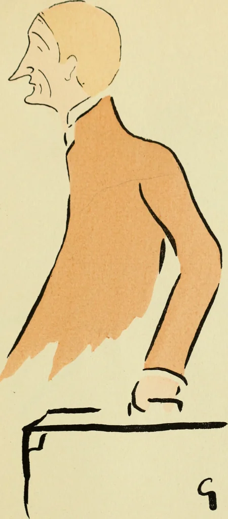 An illustration from De la Comédie Française aux boulevards. Préf. de Jules Claretie, 1906, leaf 104